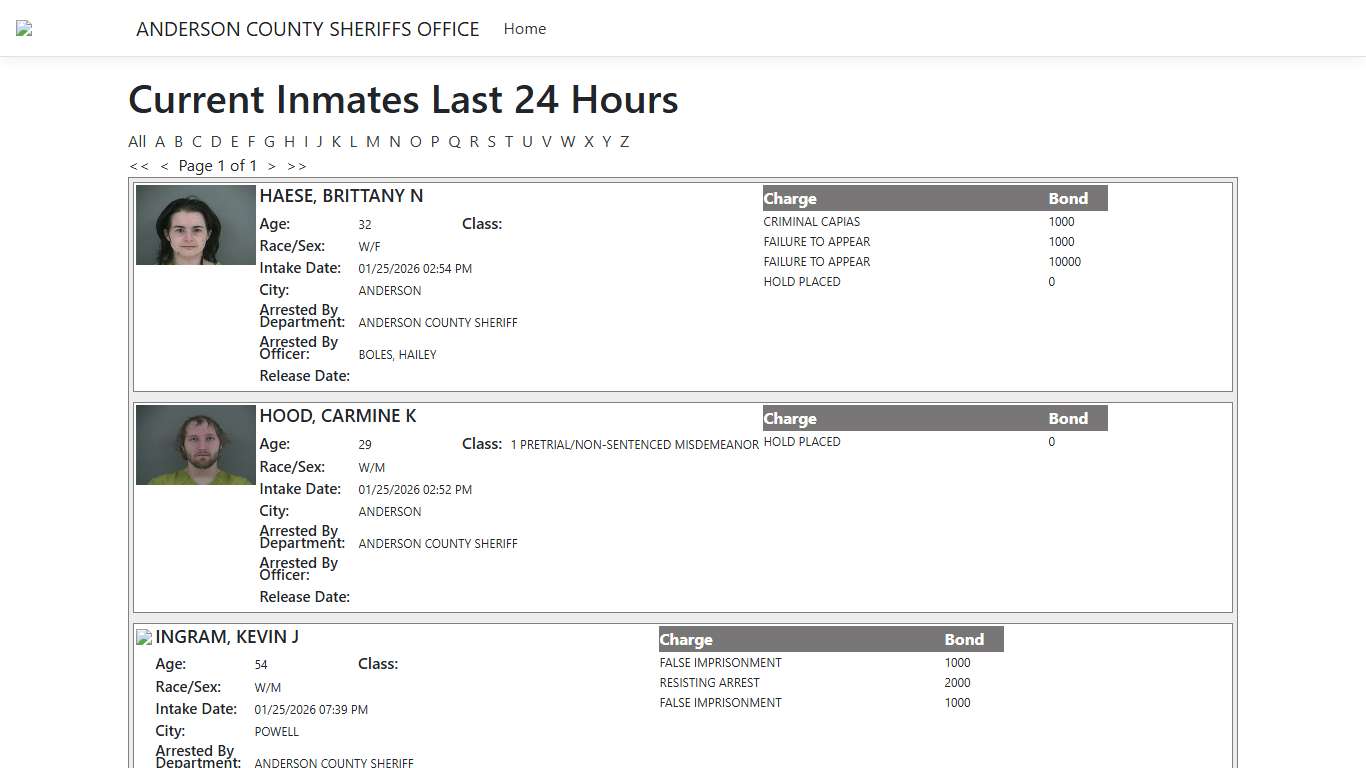 Inmates - ISOMS Portal